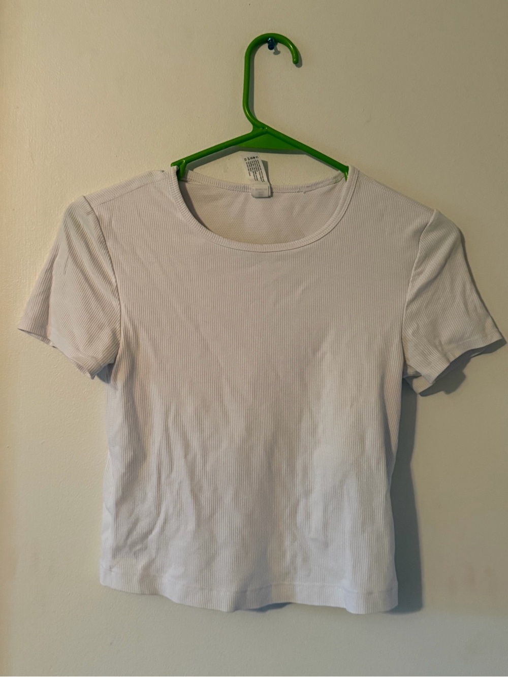 Yogalicious White Ribbed Crop Top